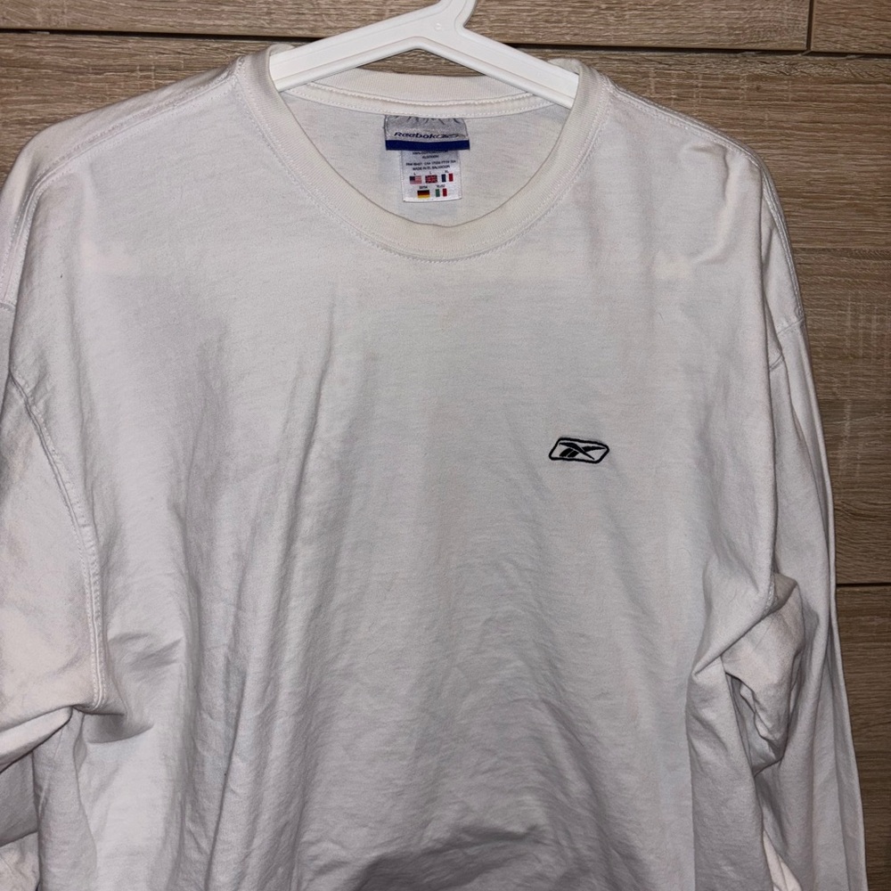 Reebok Men's White Long Sleeve Shirt